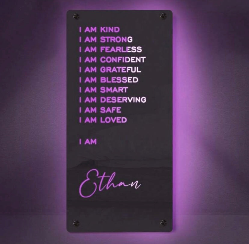 Affirmation LED Mirror Sign