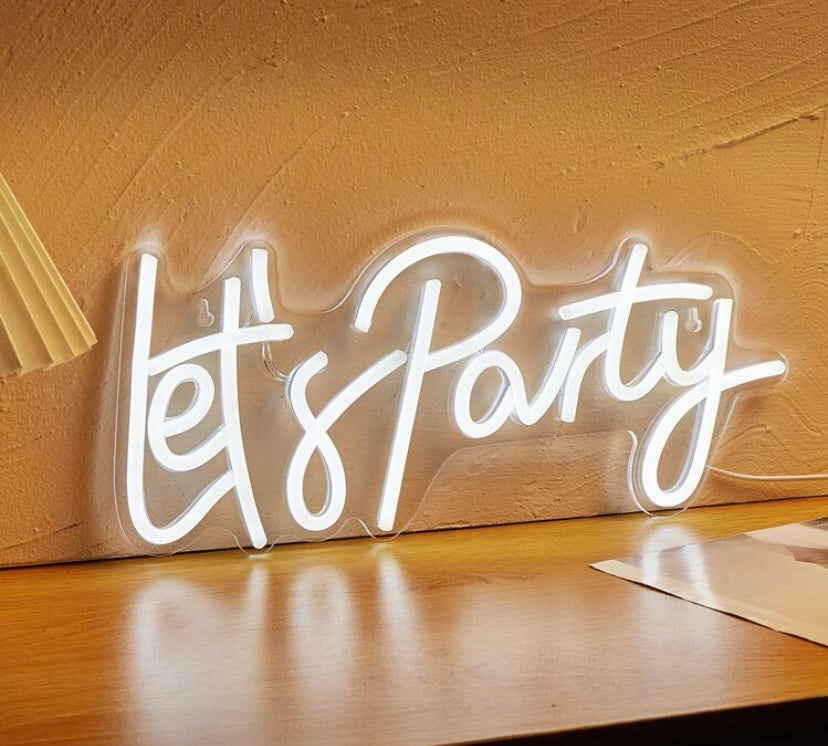 Let’s Party LED Neon Sign