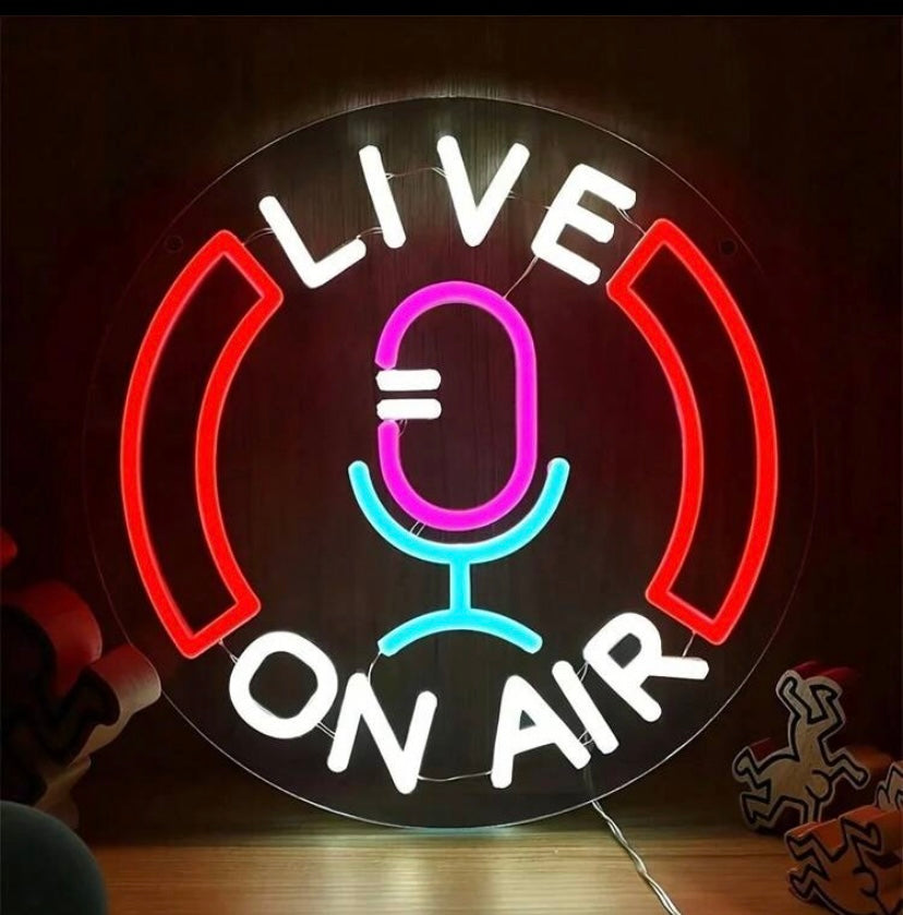 Live on Air LED Neon sign