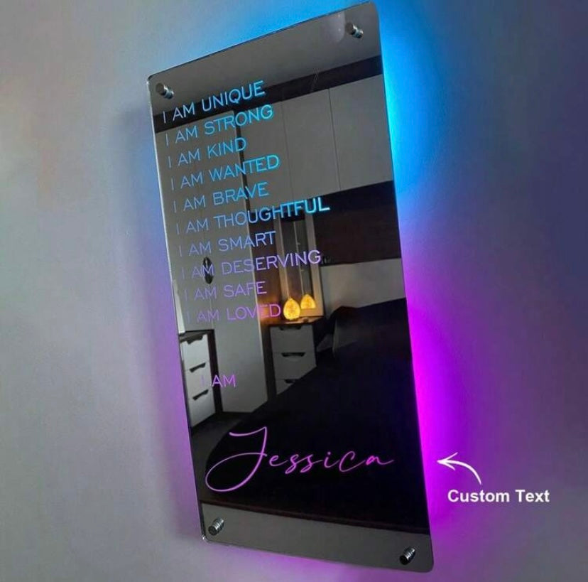 Affirmation LED Mirror Sign