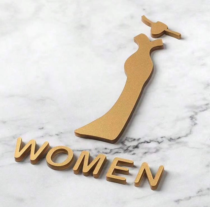3D Acrylic Toilet Sign
