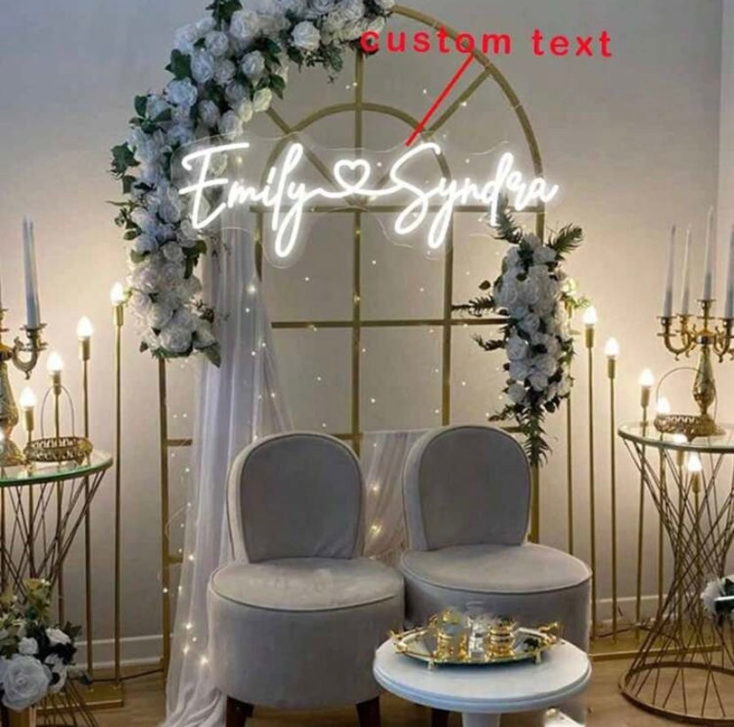 Custom Name with Heart LED Neon Sign
