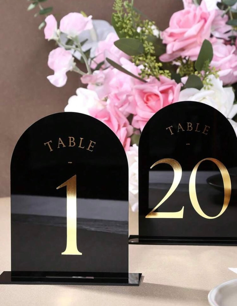 Acrylic Arch Table Numbers