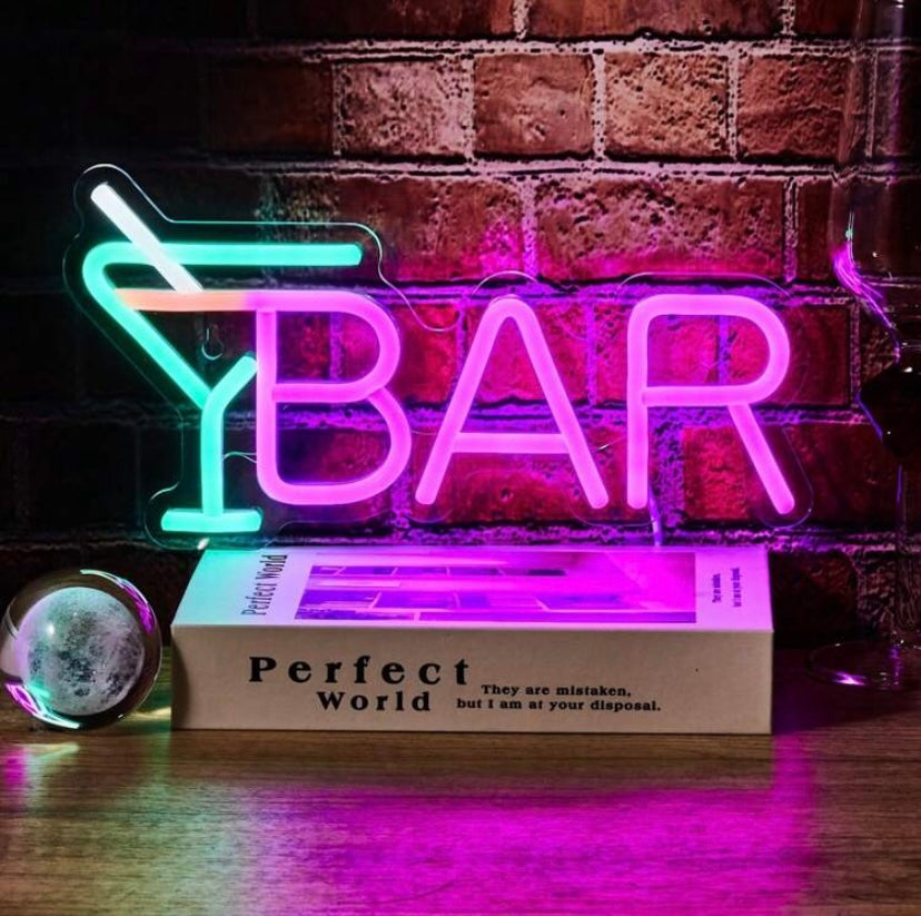 Martini Glass Bar LED Neon Sign
