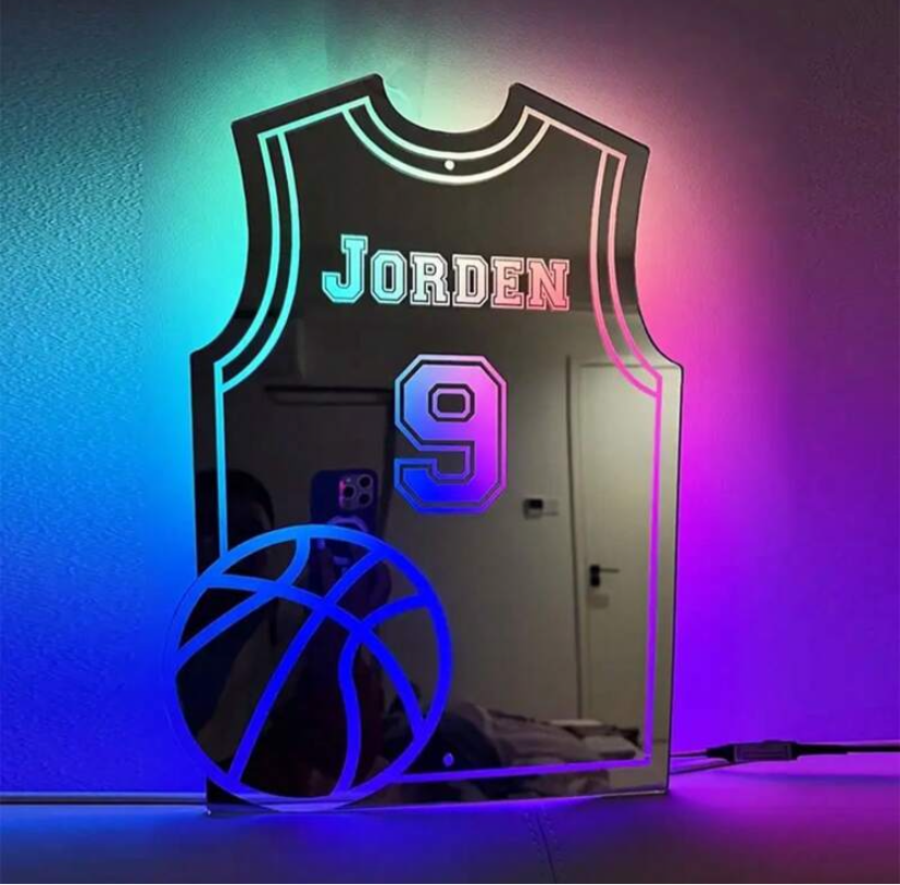 Custom Basketball Shirt LED Mirror Sign