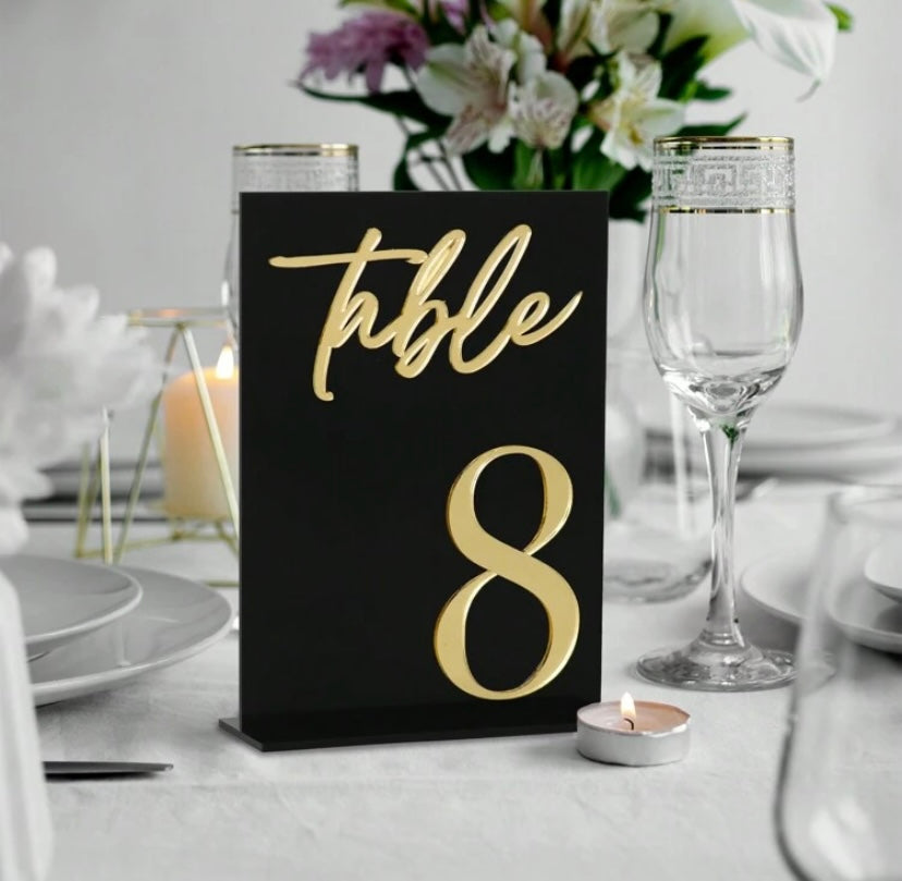 3D Acrylic Portrait Table Number