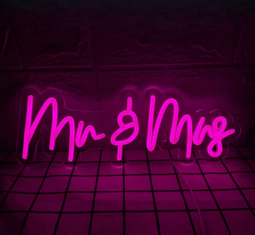 Mr & Mrs LED Neon Sign