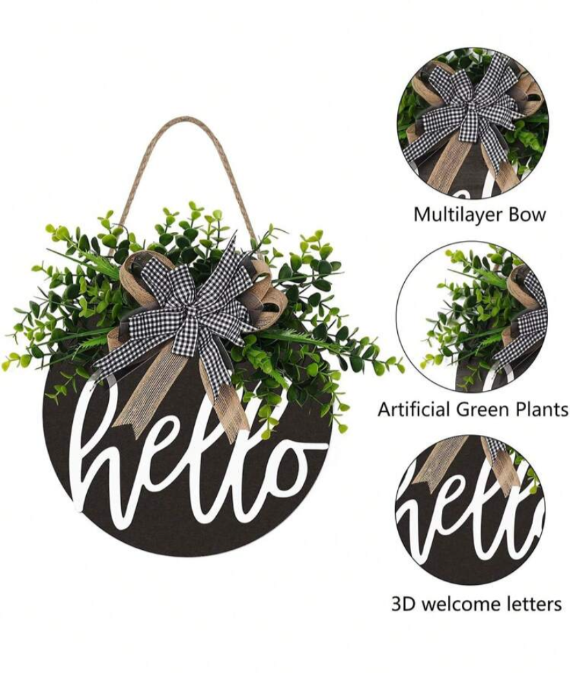 Wooden Hello / Welcome Sign