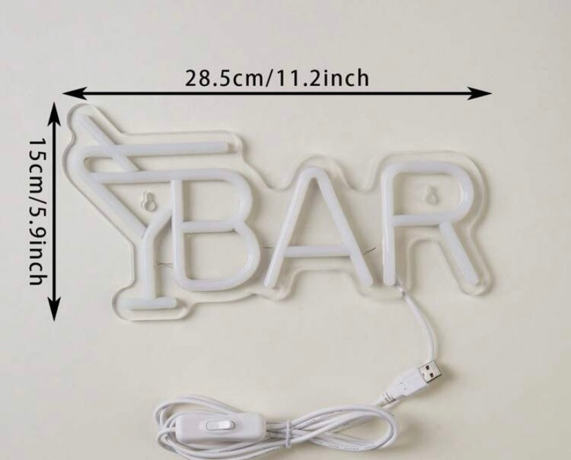 Martini Glass Bar LED Neon Sign