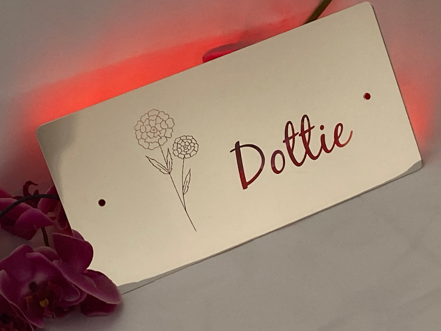 Custom Floral LED Mirror