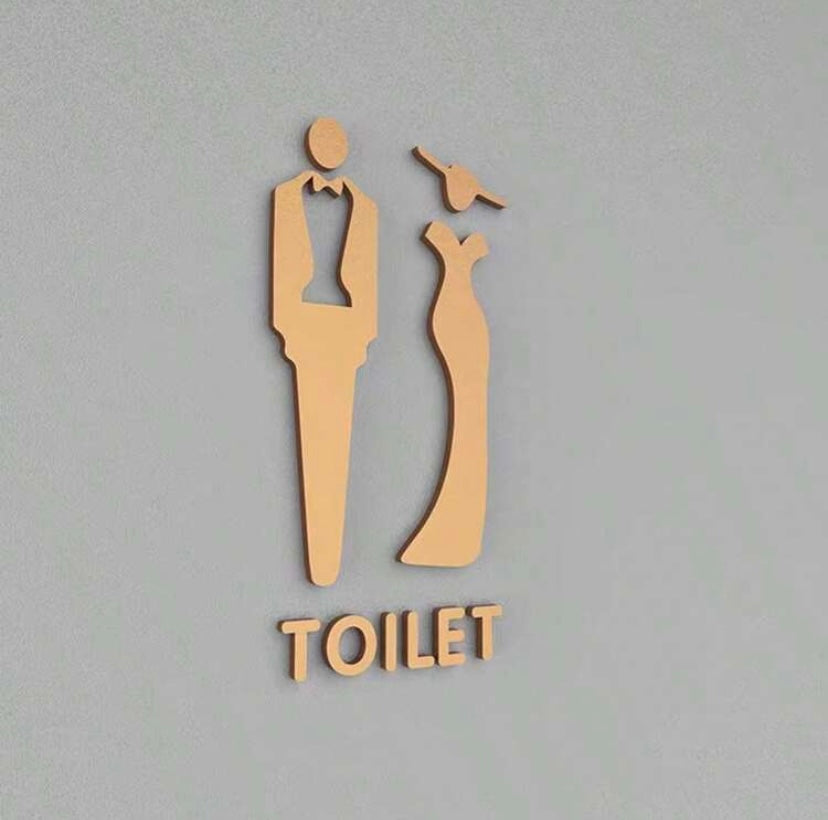 3D Acrylic Toilet Sign