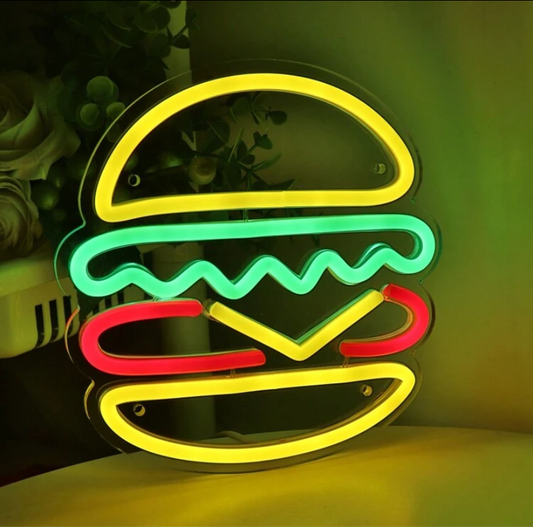 Burger LED Neon Sign