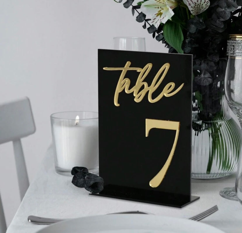3D Acrylic Portrait Table Number