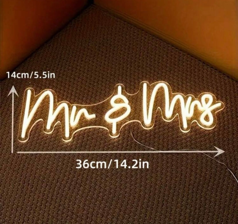 Mr & Mrs LED Neon Sign