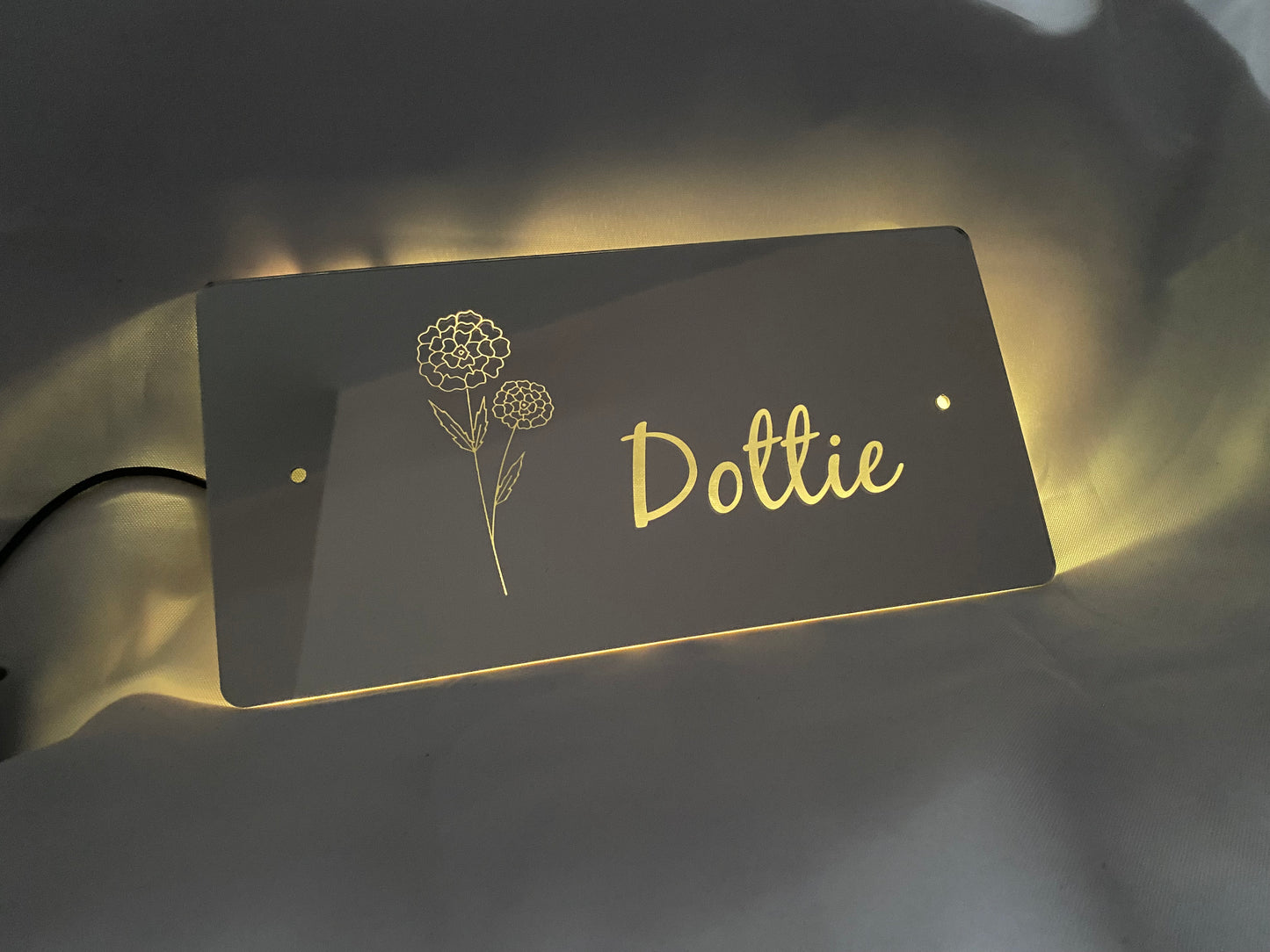 Custom Floral LED Mirror