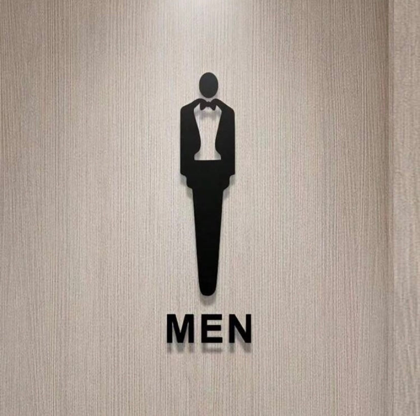 3D Acrylic Toilet Sign