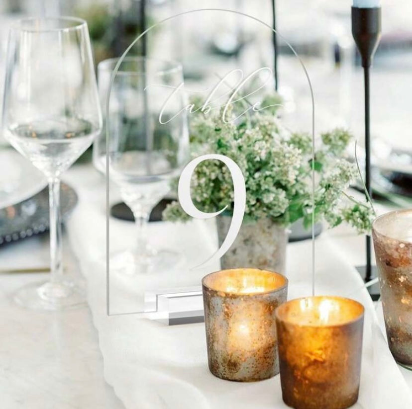 Acrylic Arch Table Numbers