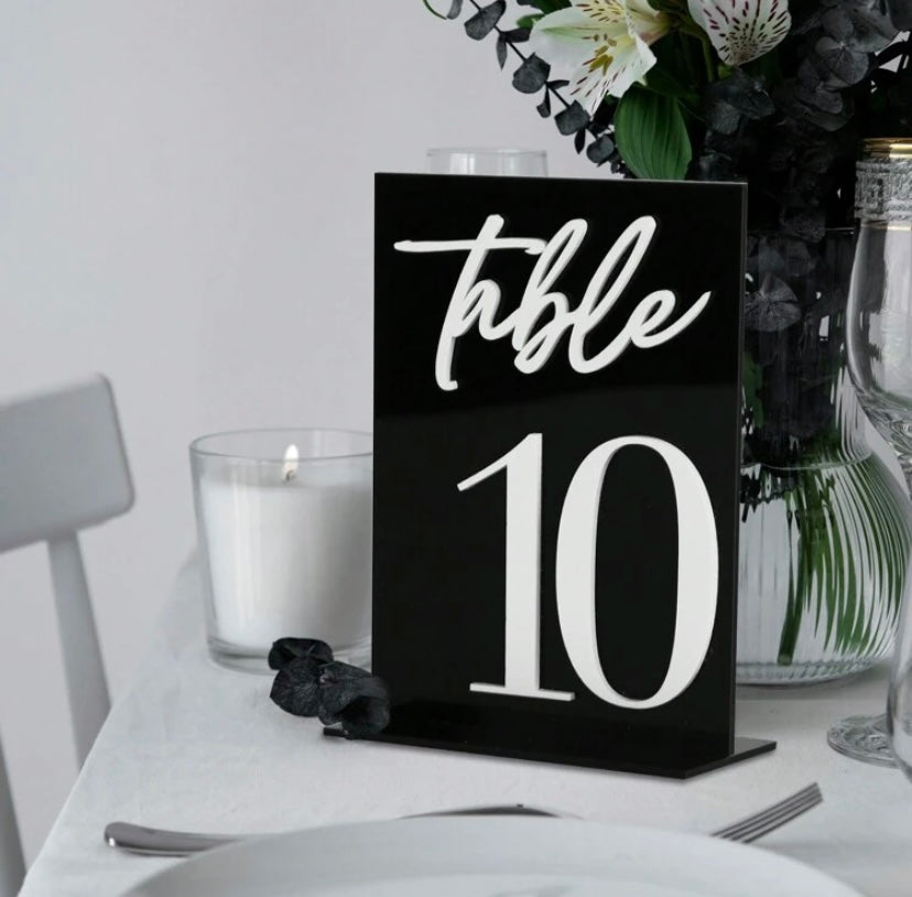 3D Acrylic Portrait Table Number