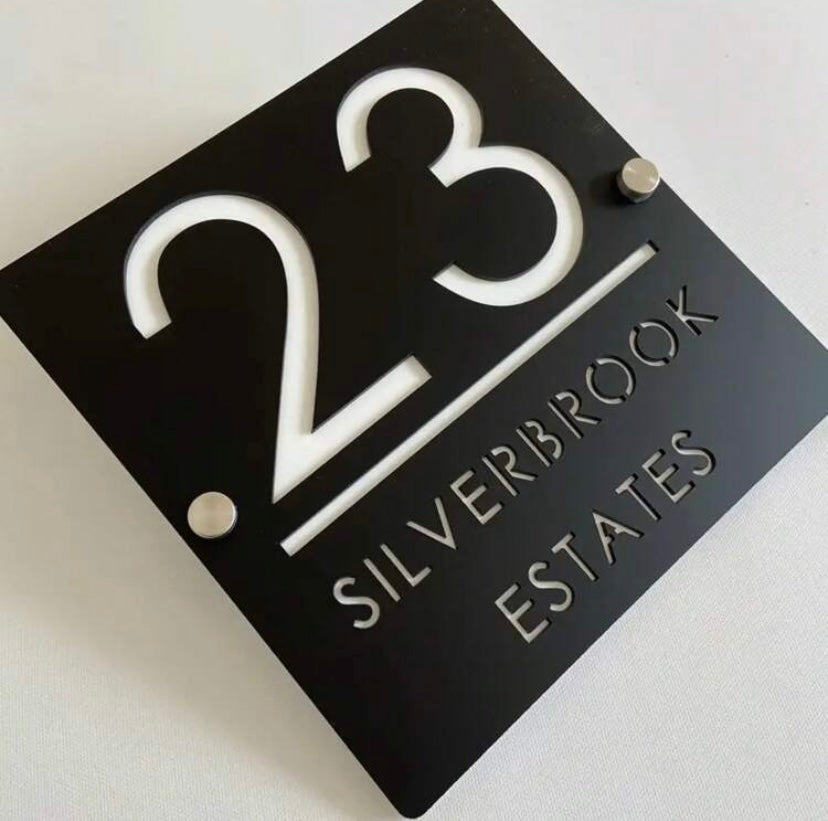 Square Custom Acrylic Door Sign