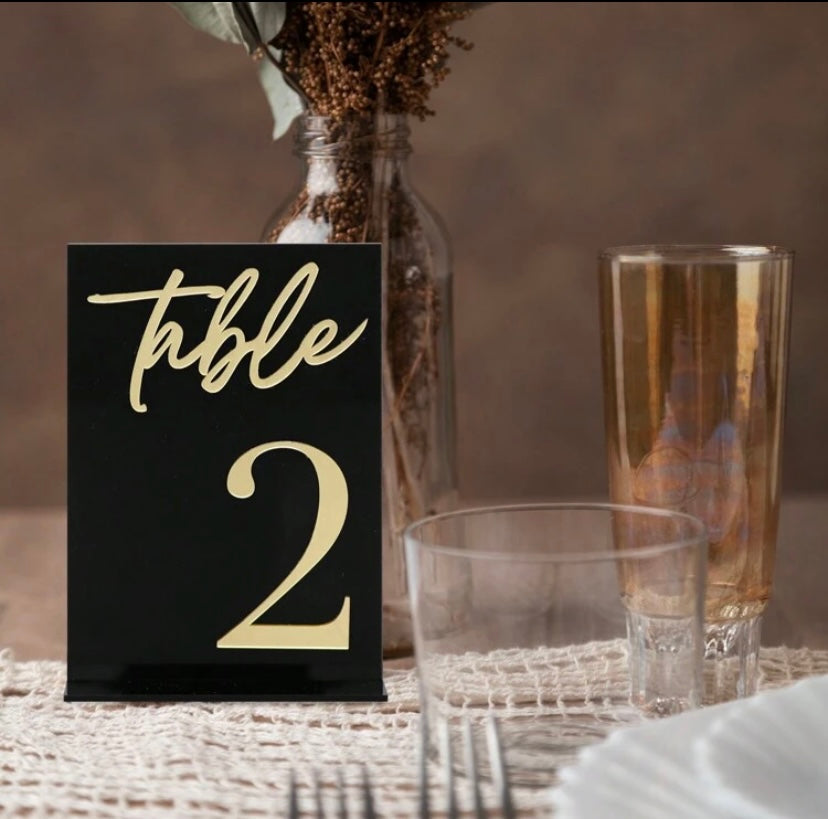 3D Acrylic Portrait Table Number