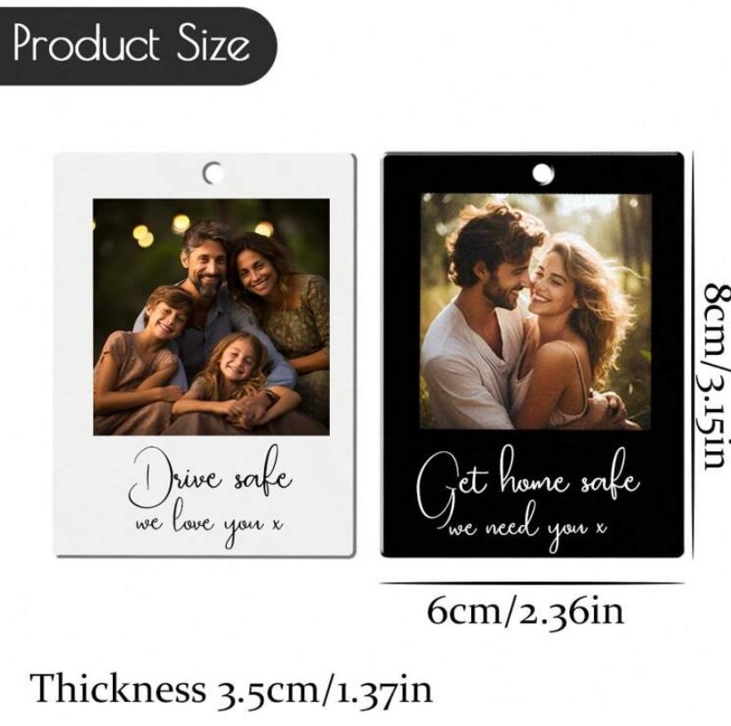 Personalised Polaroid Car Hanging Sign