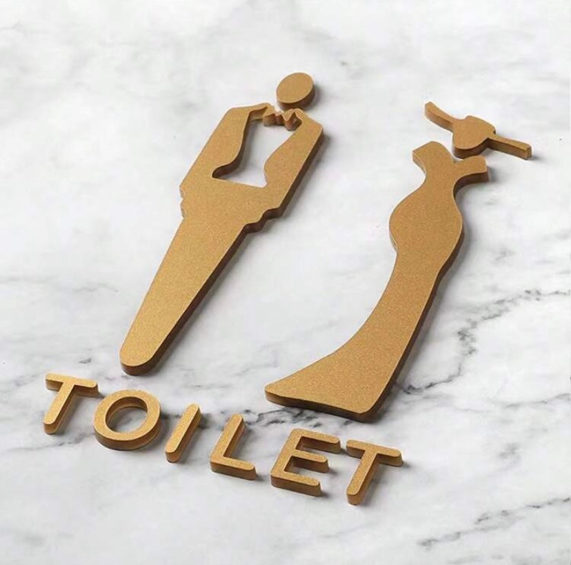 3D Acrylic Toilet Sign