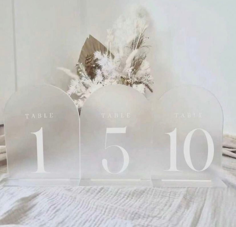 Acrylic Arch Table Numbers