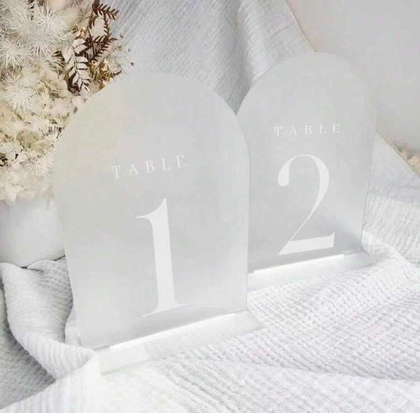 Acrylic Arch Table Numbers