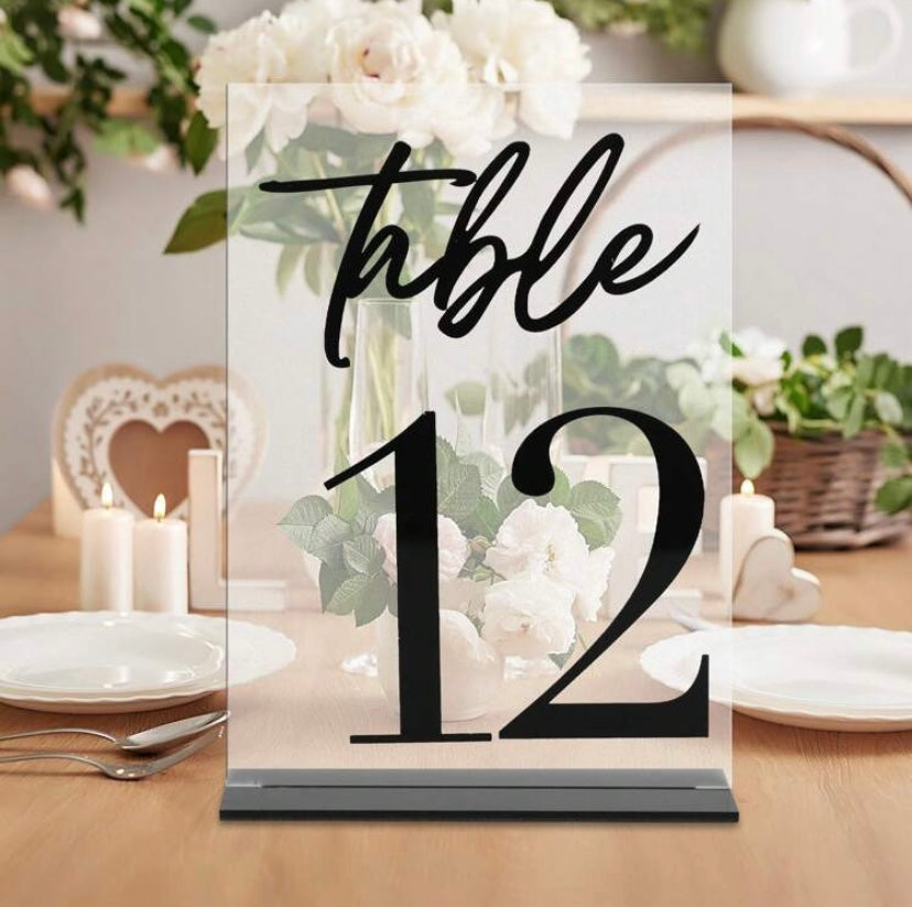 3D Acrylic Portrait Table Number