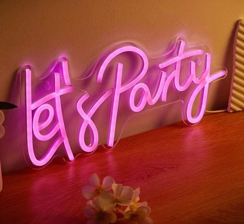 Let’s Party LED Neon Sign