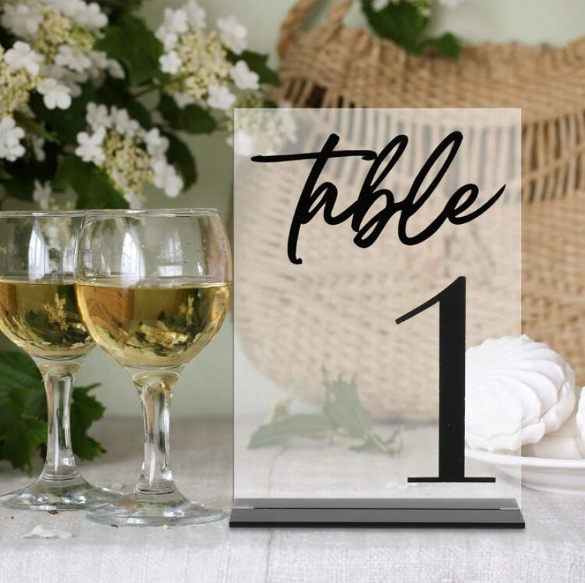 3D Acrylic Portrait Table Number