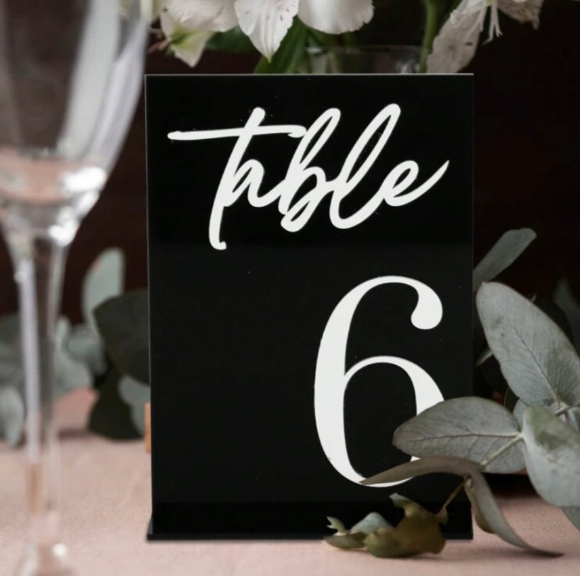 3D Acrylic Portrait Table Number
