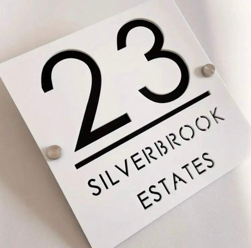 Square Custom Acrylic Door Sign