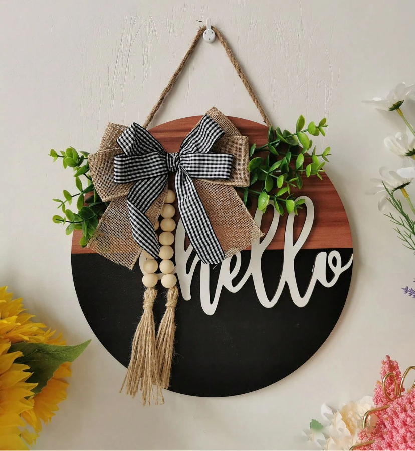 Wooden Hello / Welcome Sign