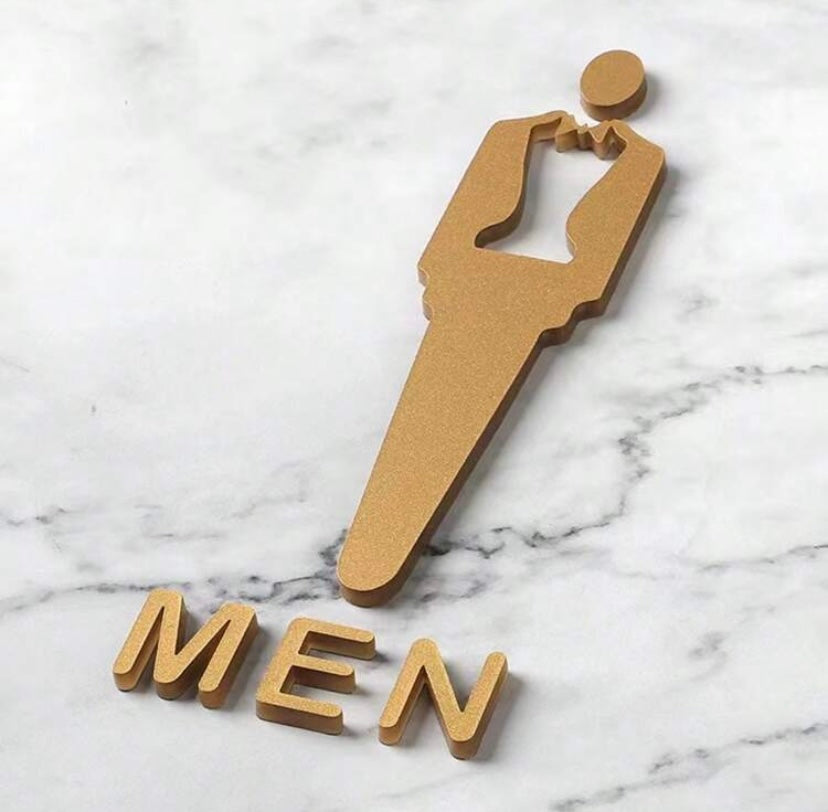 3D Acrylic Toilet Sign