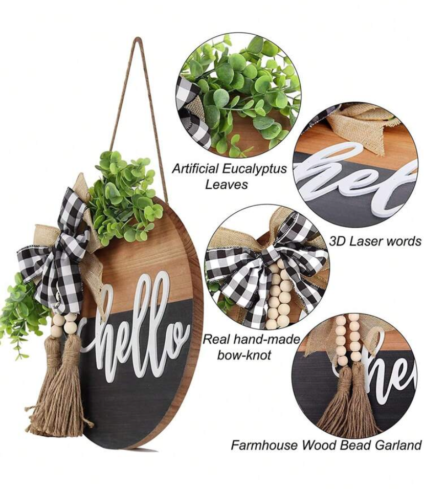 Wooden Hello / Welcome Sign