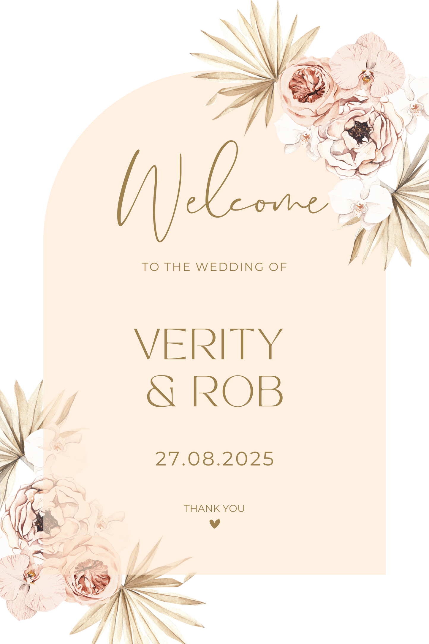 Printed Wedding Sign