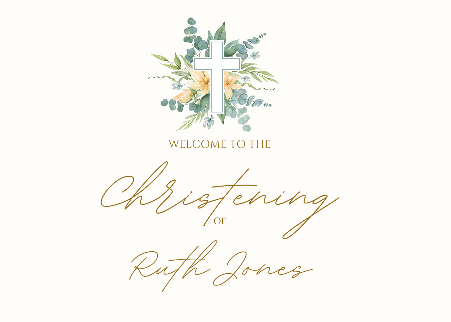 Christening Welcome Sign