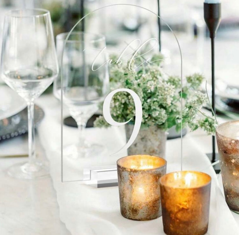 Acrylic Arch Table Numbers