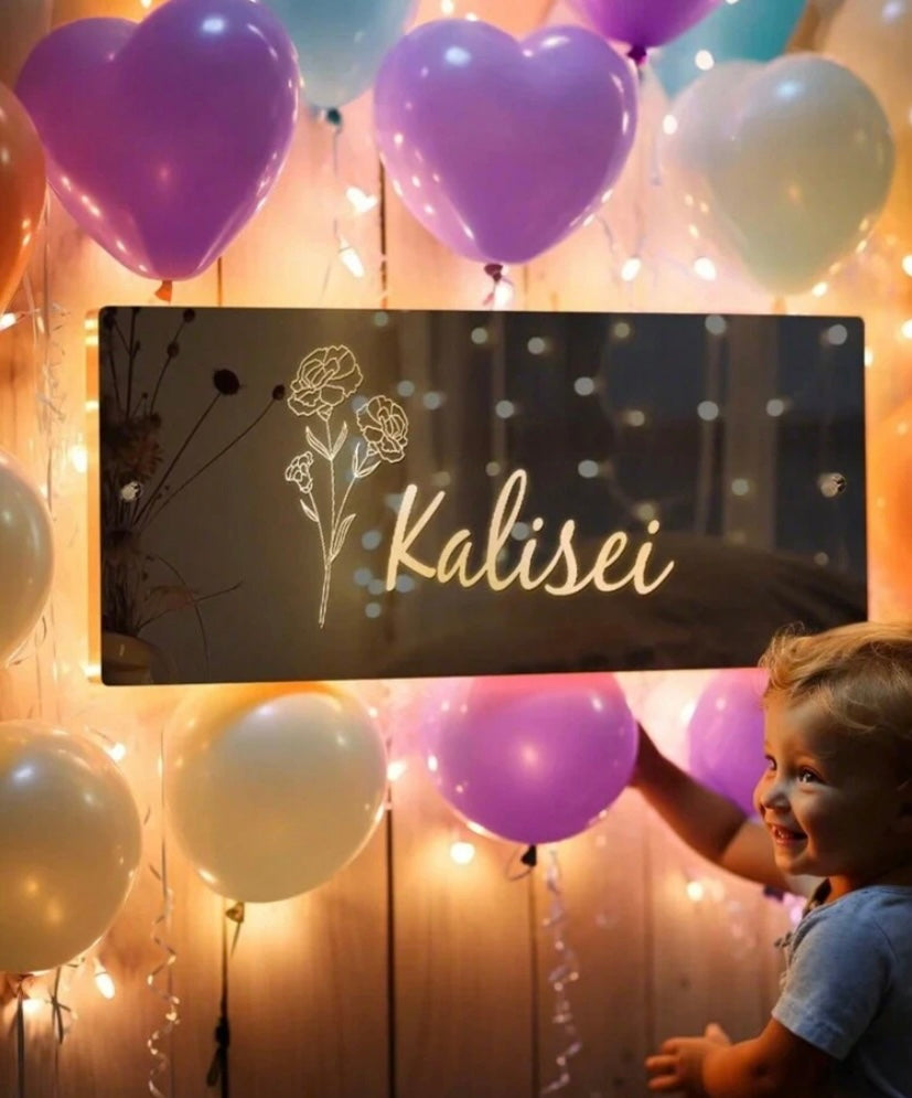 Custom Floral LED Mirror