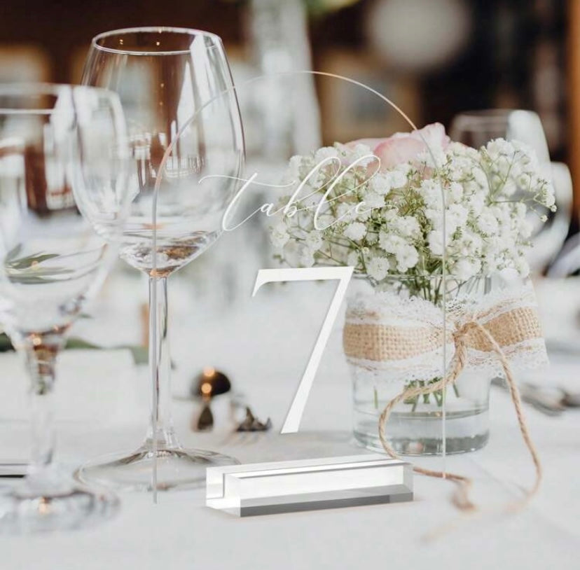 Acrylic Arch Table Numbers