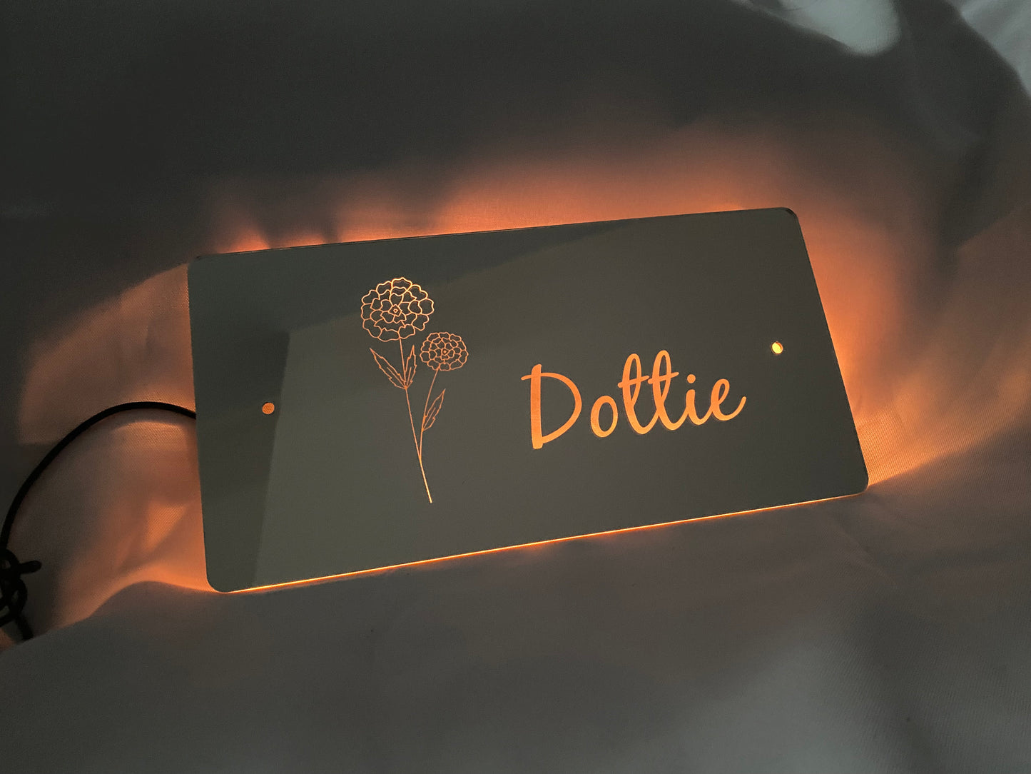 Custom Floral LED Mirror