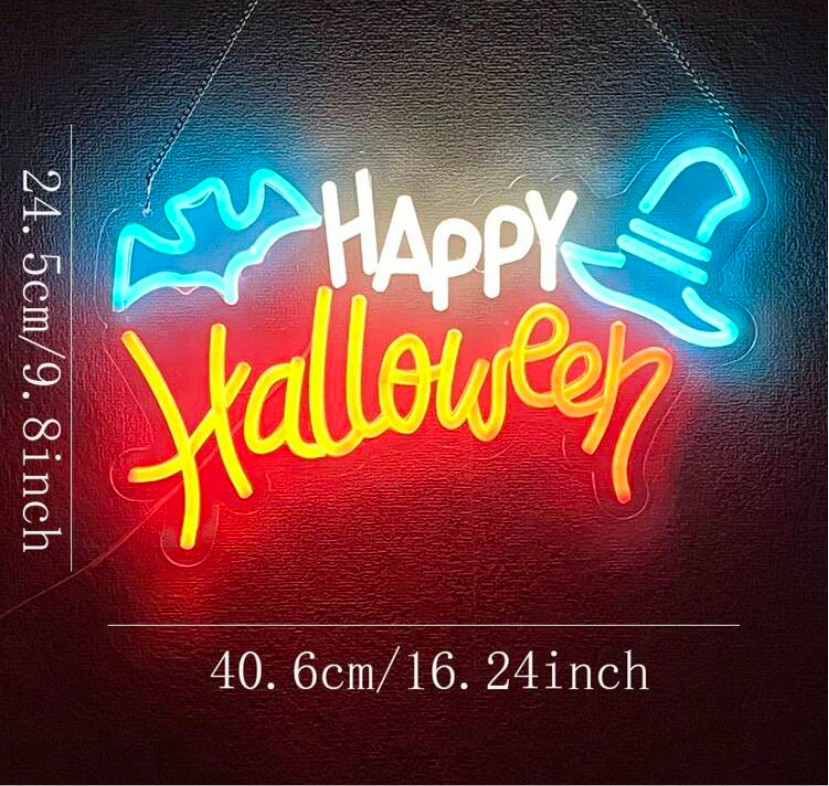 Happy Halloween LED Neon Sign