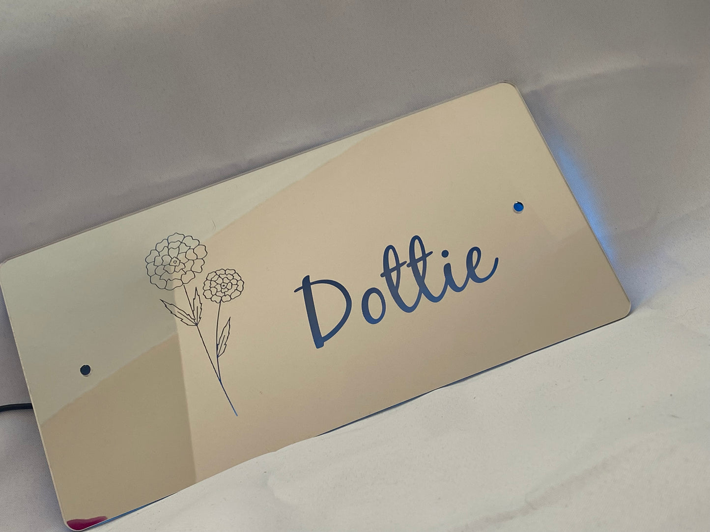 Custom Floral LED Mirror