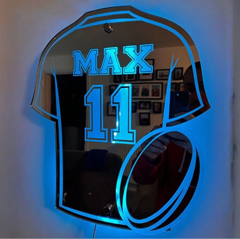 Custom Rugby Shirt LED Mirror Sign