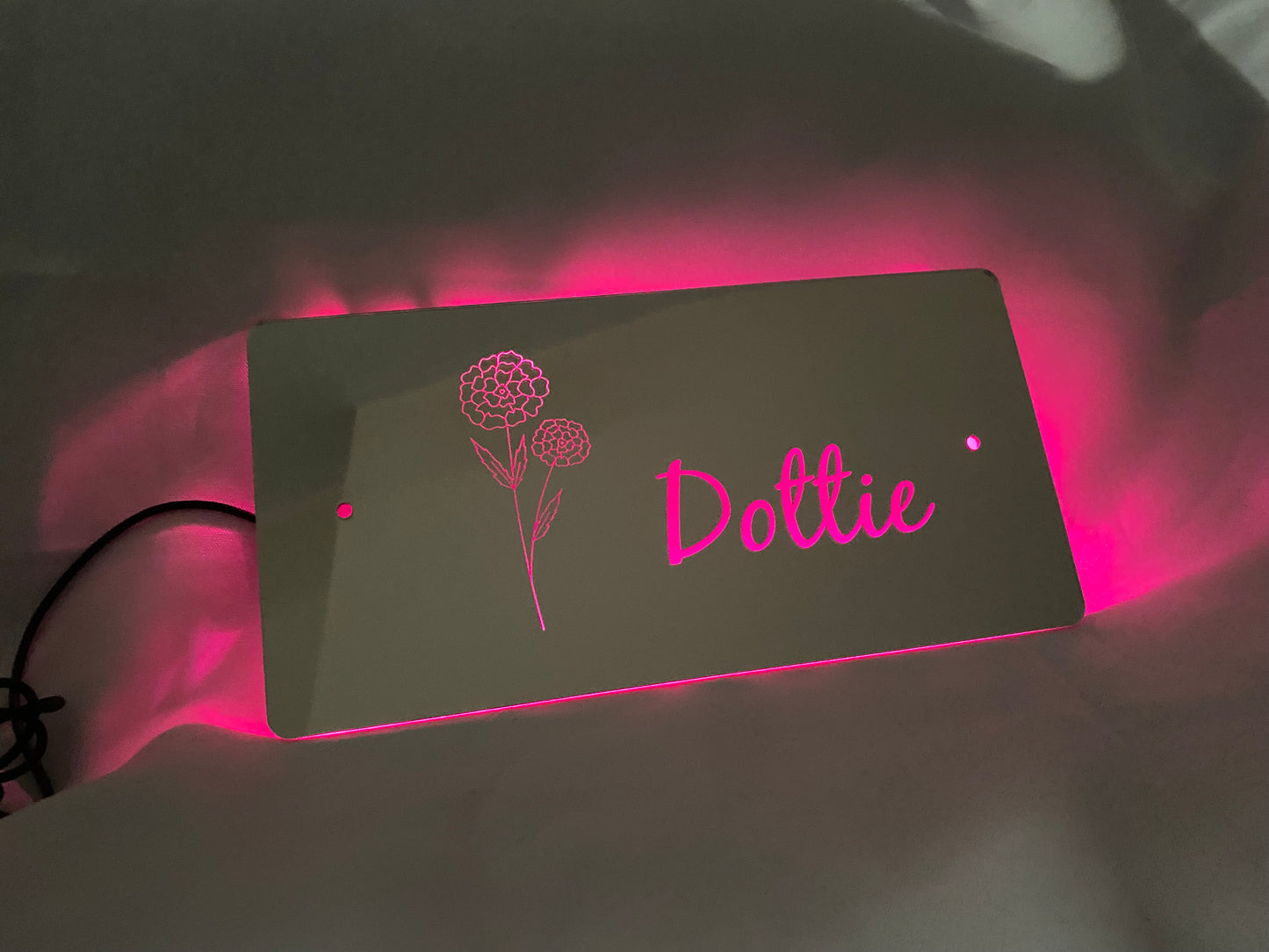 Custom Floral LED Mirror