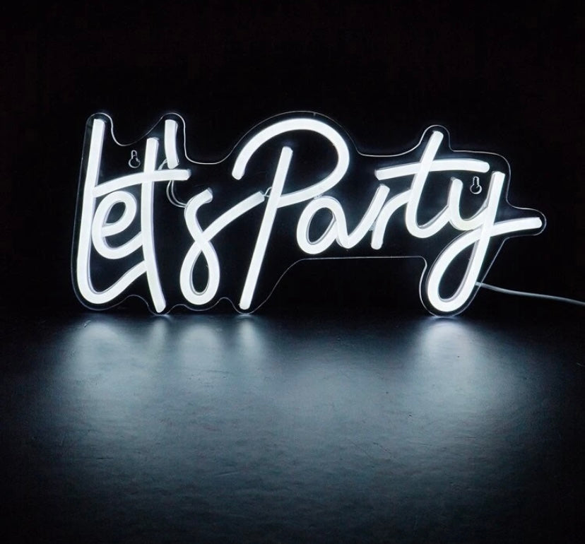 Let’s Party LED Neon Sign