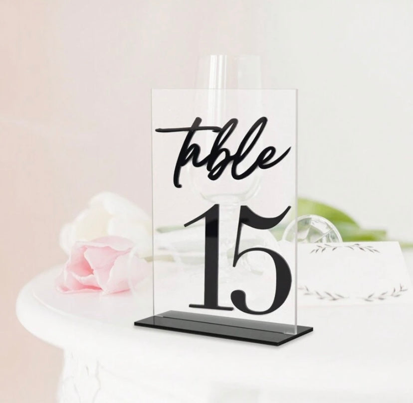 3D Acrylic Portrait Table Number