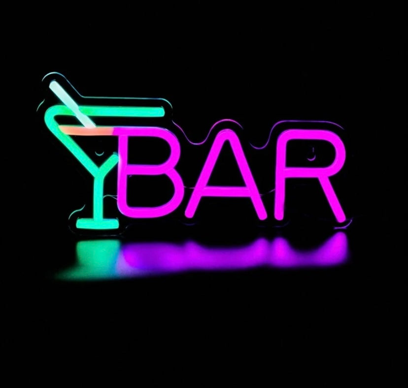 Martini Glass Bar LED Neon Sign