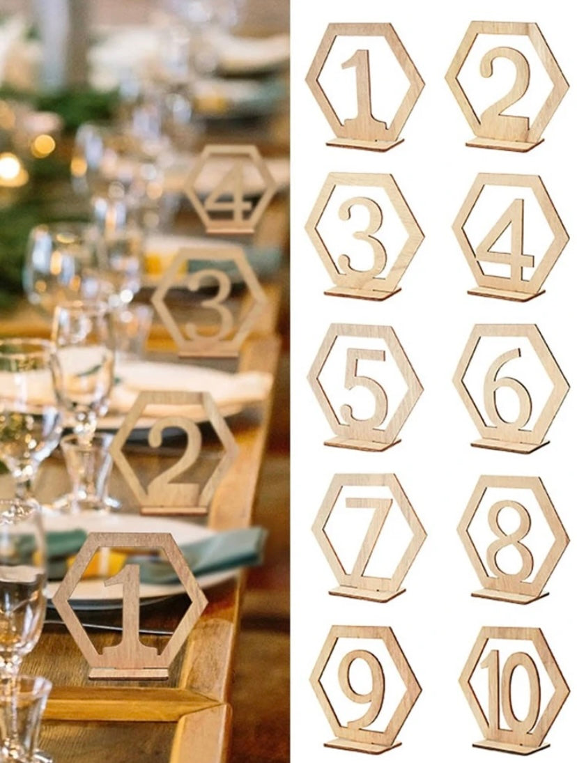 Wooden Table Numbers